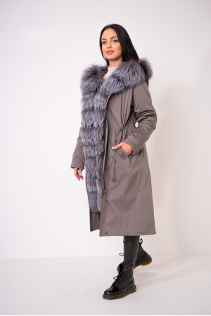 Women's coat with natural fur Toskana