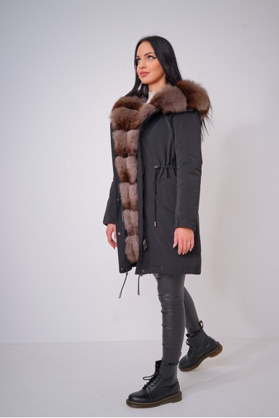 Women's coat with natural fur Palmi