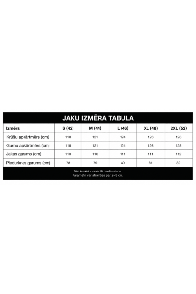 Pagarināta jaka Tereni