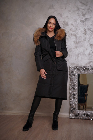 Women's jacket with fur Manheton