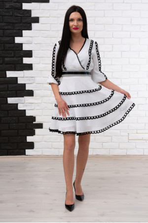 Dress white-black Beverlly