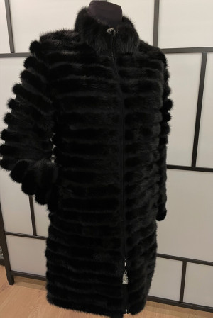 Women's coat transformer with fur Komelia